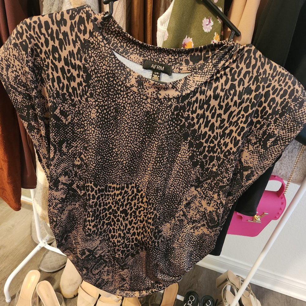 Womens Sexy Crew Neck Short Sleeve Blouse